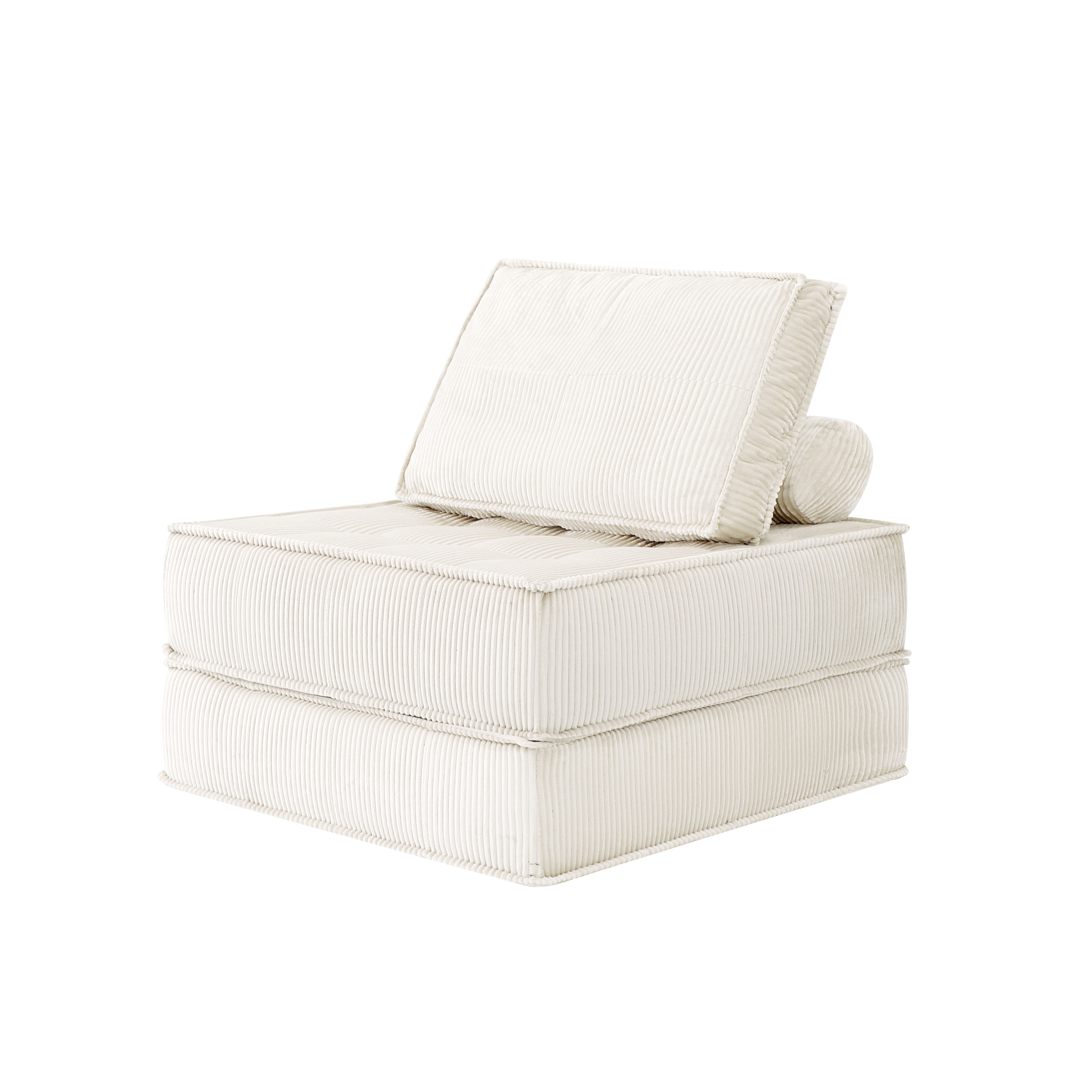 66.9 Inch Modular Sofa, Single Seater, Double-layer Multi-combination, Skin-friendly Fabric, DIY Suitable For Living Rooms, Study Rooms, Bedrooms, And Other Spaces. WHITE_maomaolike.com
